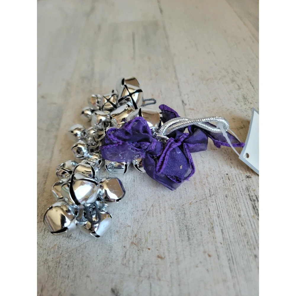 Pottery Barn RARE jingle Bell Garland Xmas metal home decor hanging